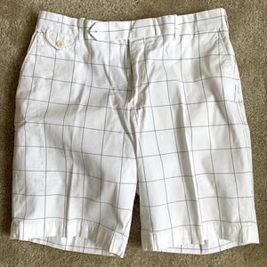 POLO GOLF white checkered shorts